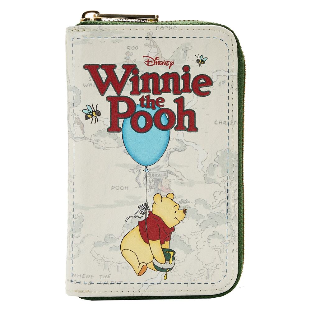 Disney Loungefly Winnie the Pooh Classic Book Cover Zip Around Wallet